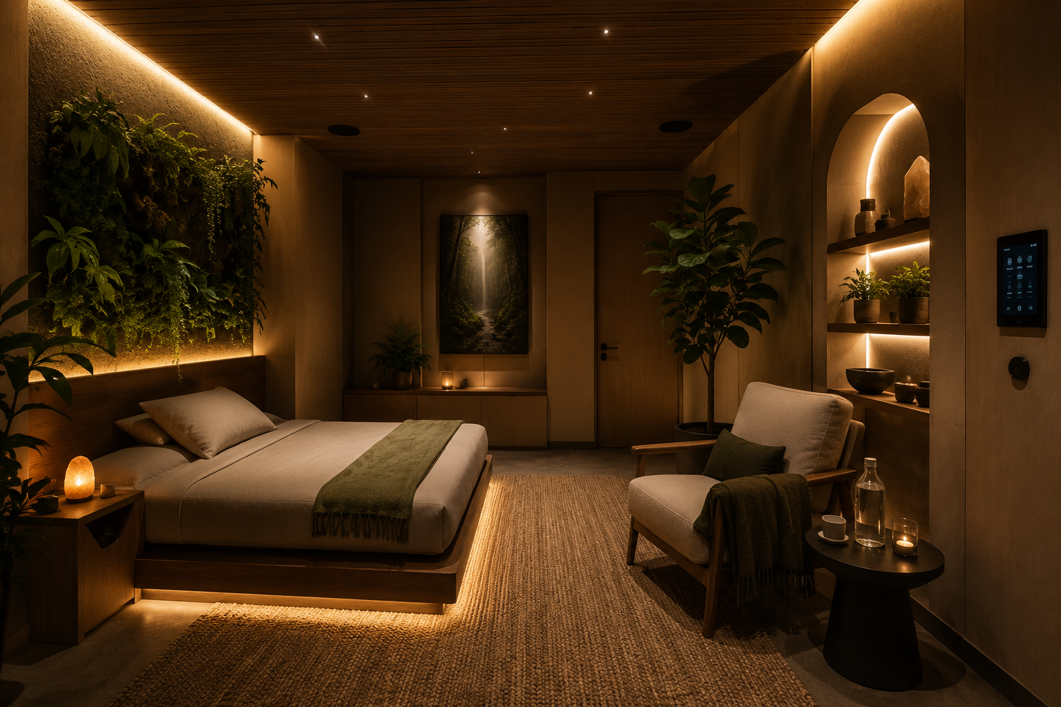 Warm minimalist integration room